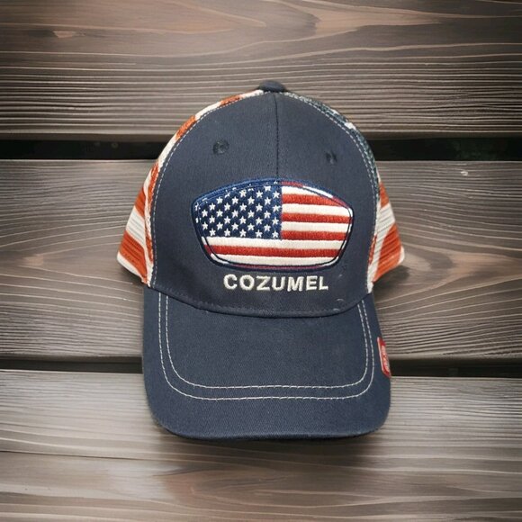 Ron Jon Surf Shop Mesh Trucker Snapback Hat Cap USA Outdoors Men Women 4th July - Picture 1 of 11